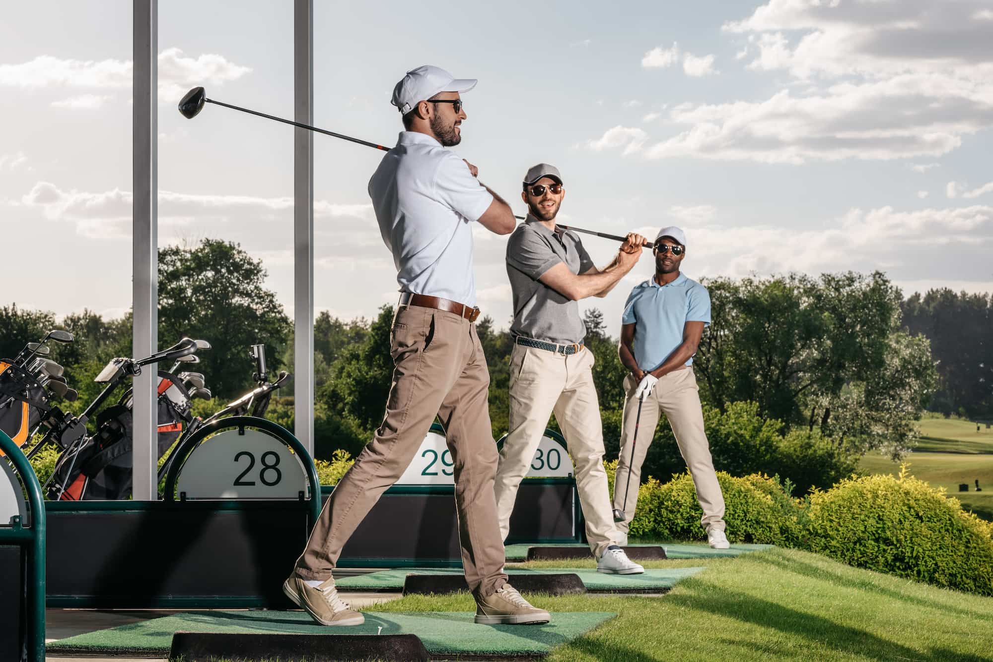 Fairway at a charity golf tournament