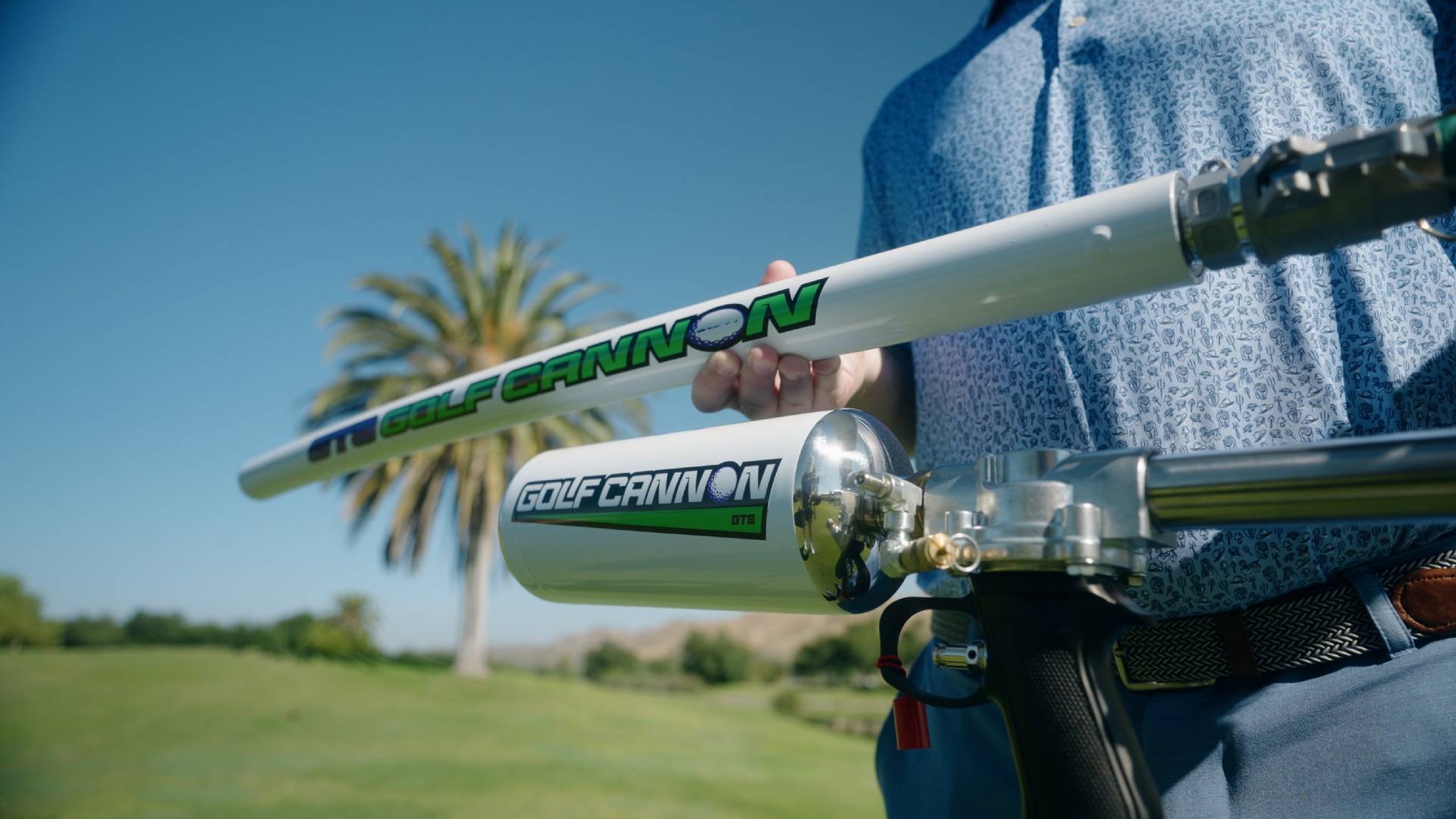 Golf cannon used at a charity outing